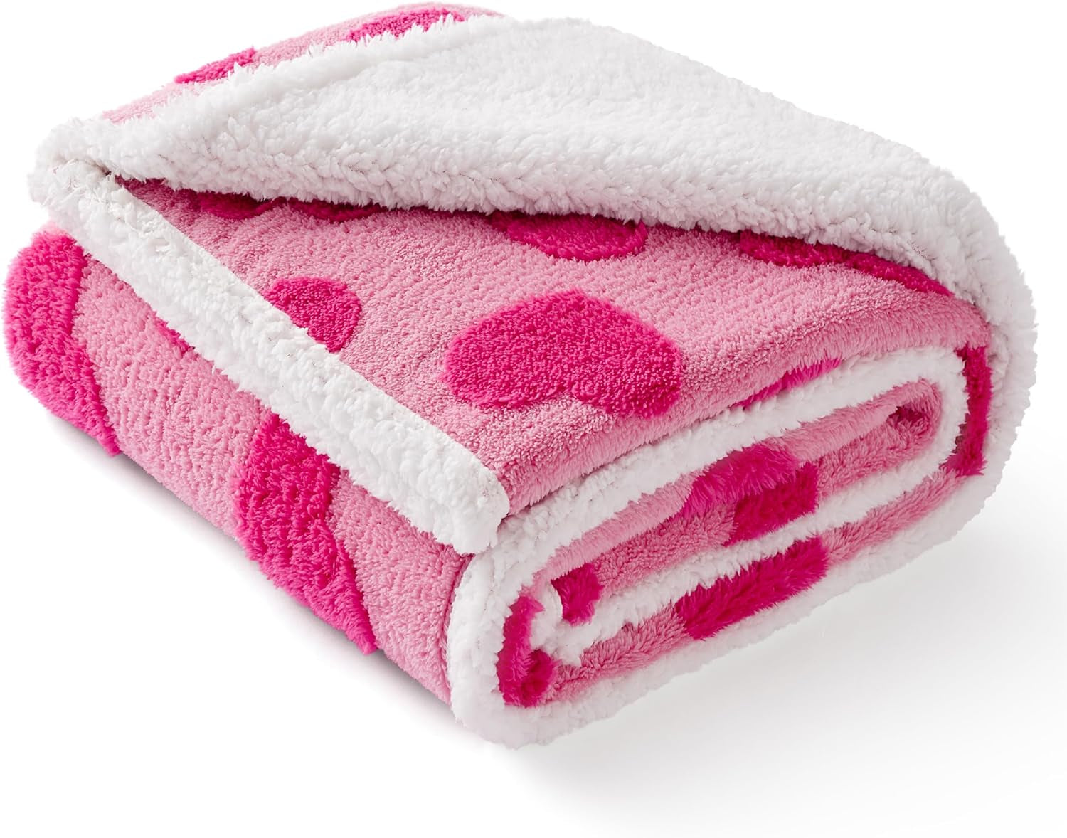 Waterproof Pet Blanket With Pink Hearts Pattern