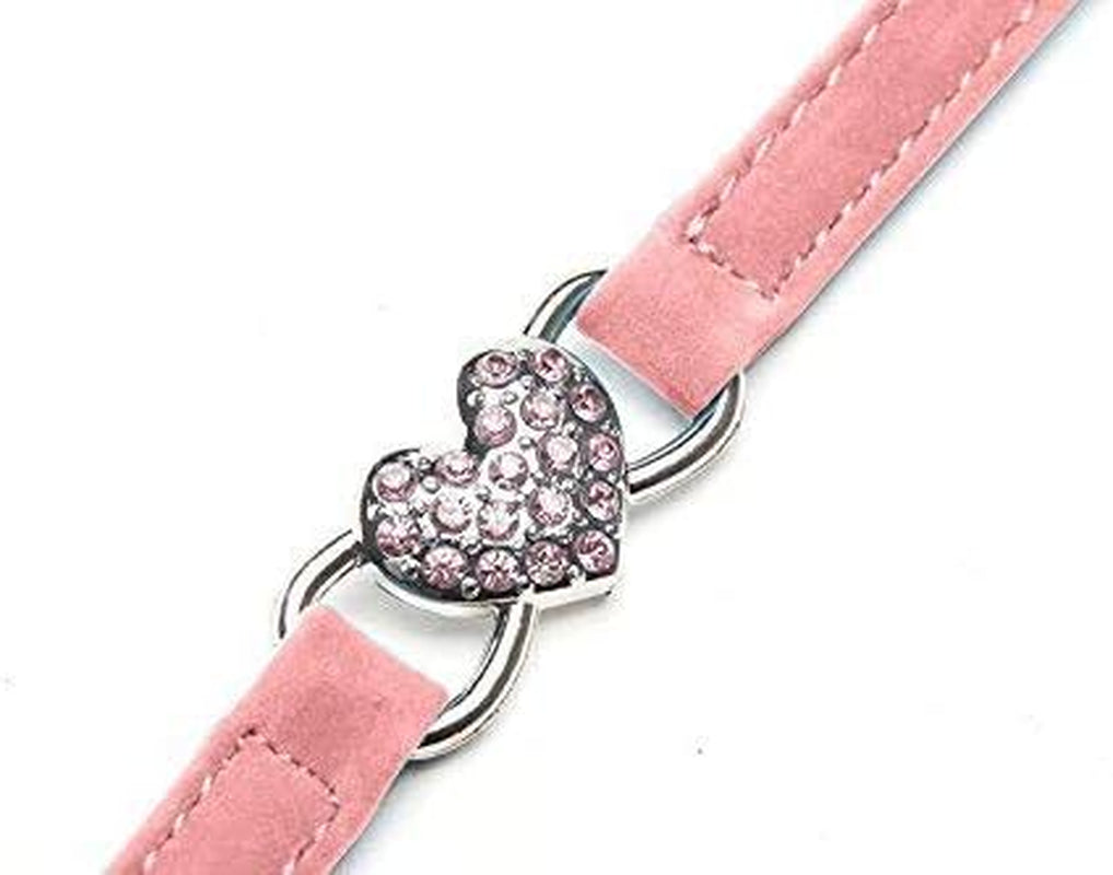 Rhinestone Heart Cat Collar with Bell
