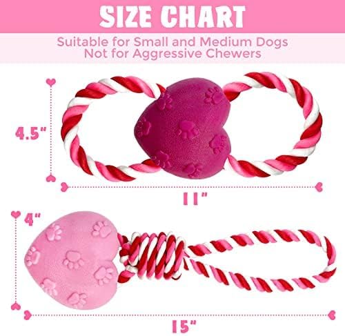 Valentine's Day 2 Pack Rope Toys for Dog