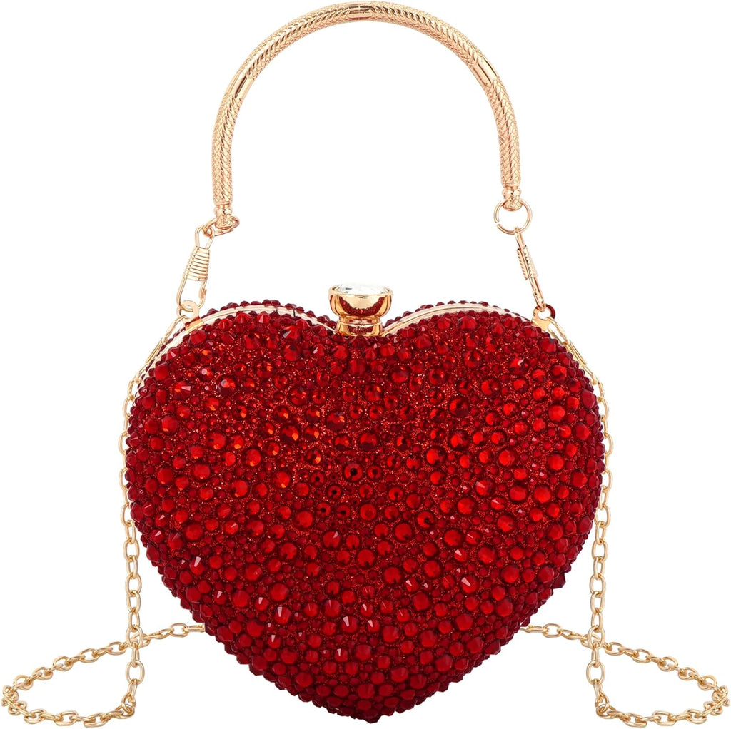 Rhinestone Heart Shaped Handbag