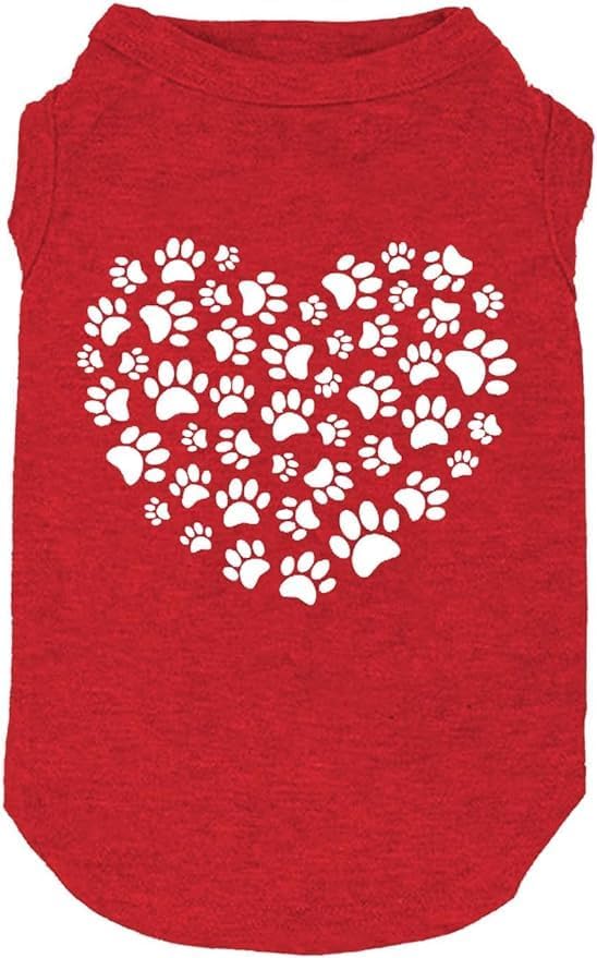 Hearts Paw Print Dog Shirt