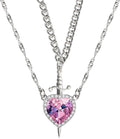 Heart and Sword Necklaces for Friends & Couples