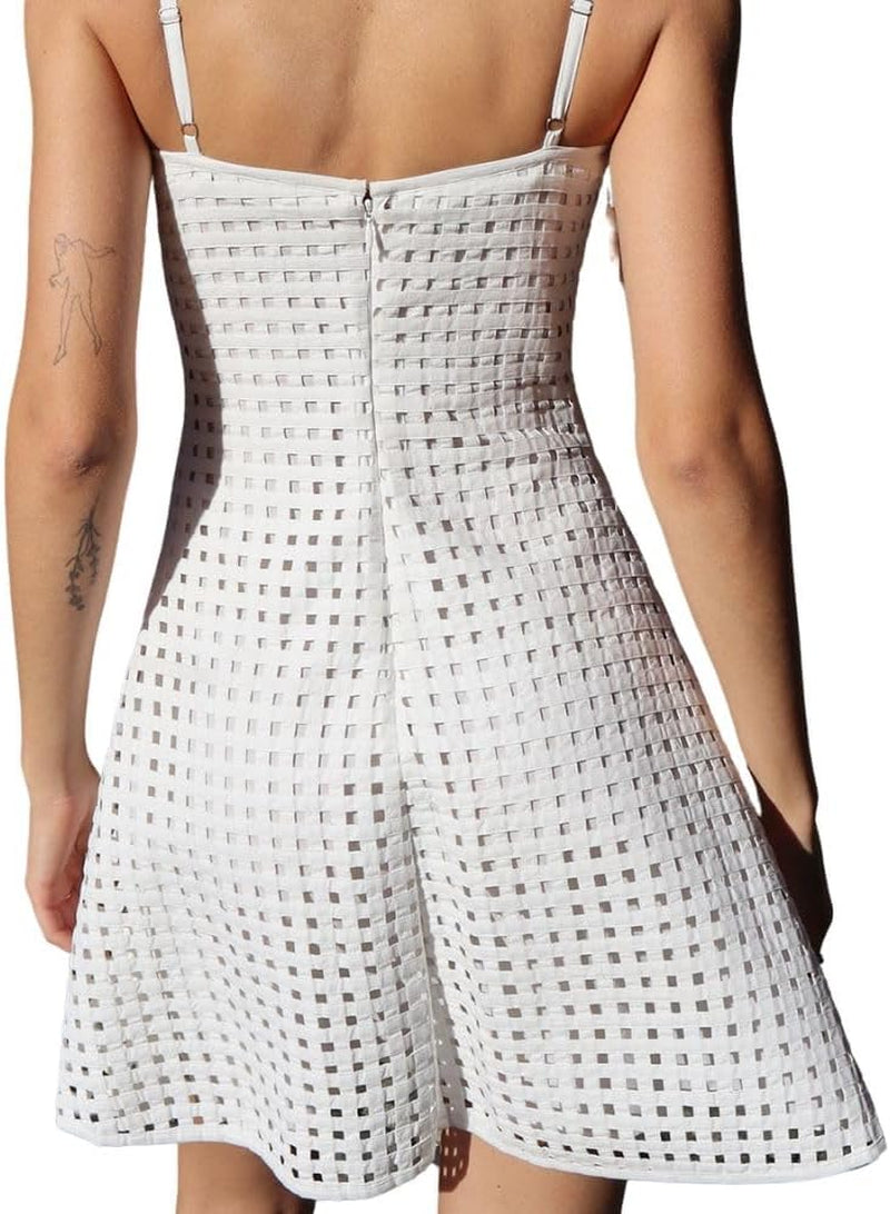 White Birdcage Mini Dress