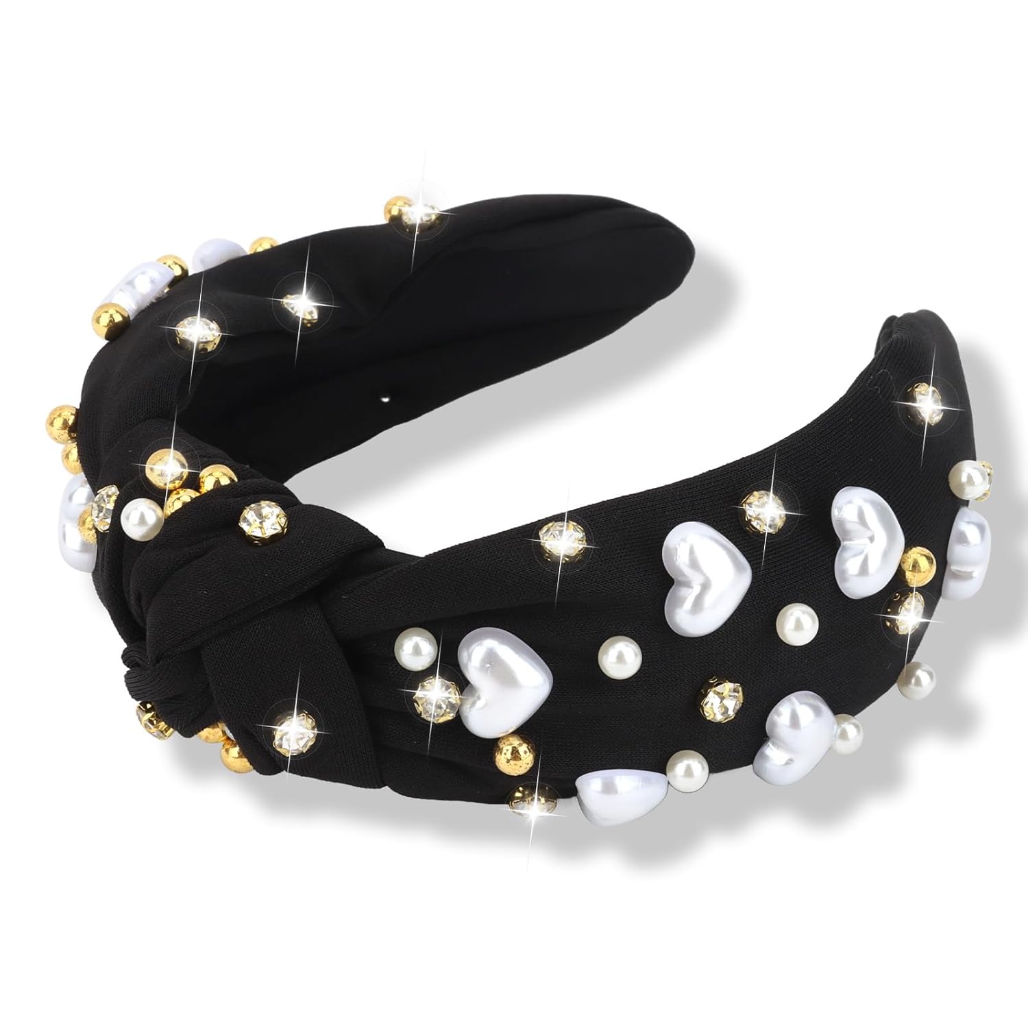 Valentine's Themed Knotted and Embellished Headband