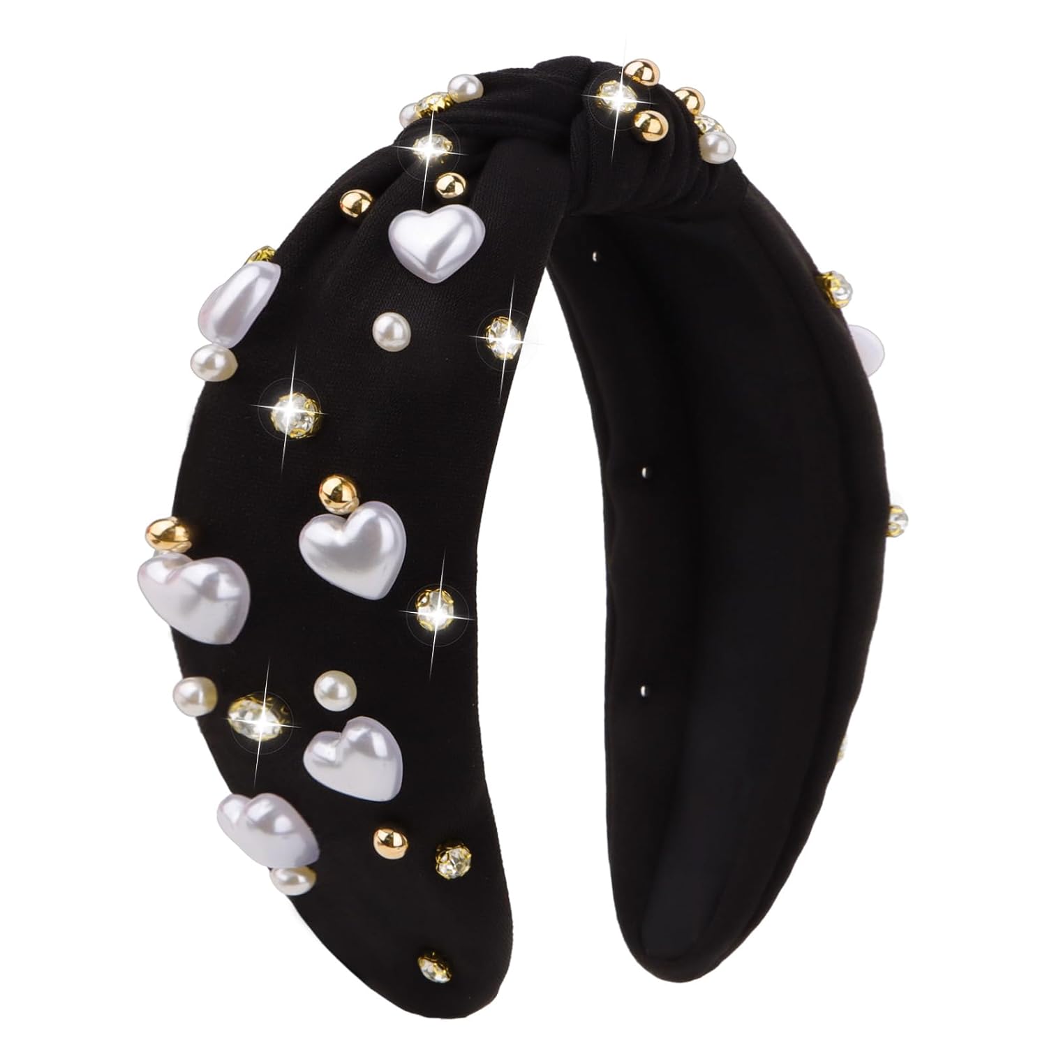 Valentine's Themed Knotted and Embellished Headband