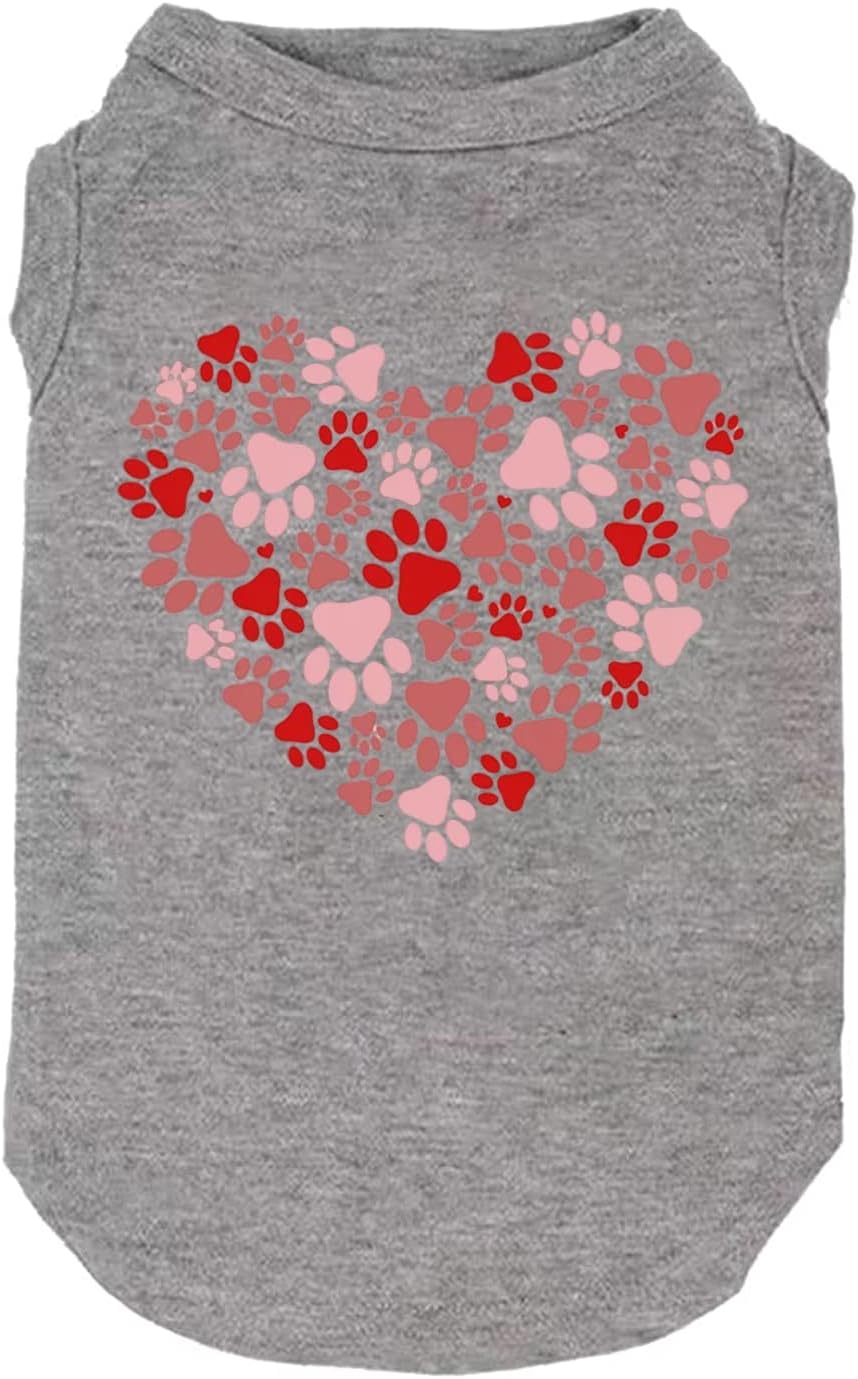 Hearts Paw Print Dog Shirt