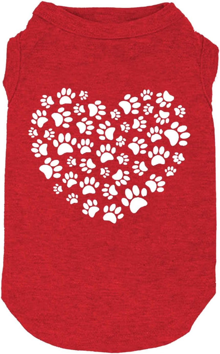 Hearts Paw Print Dog Shirt