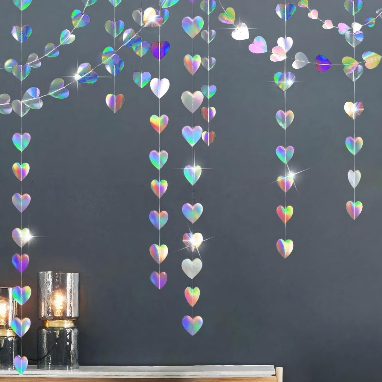 Glitter Heart Hanging Party Decorations 