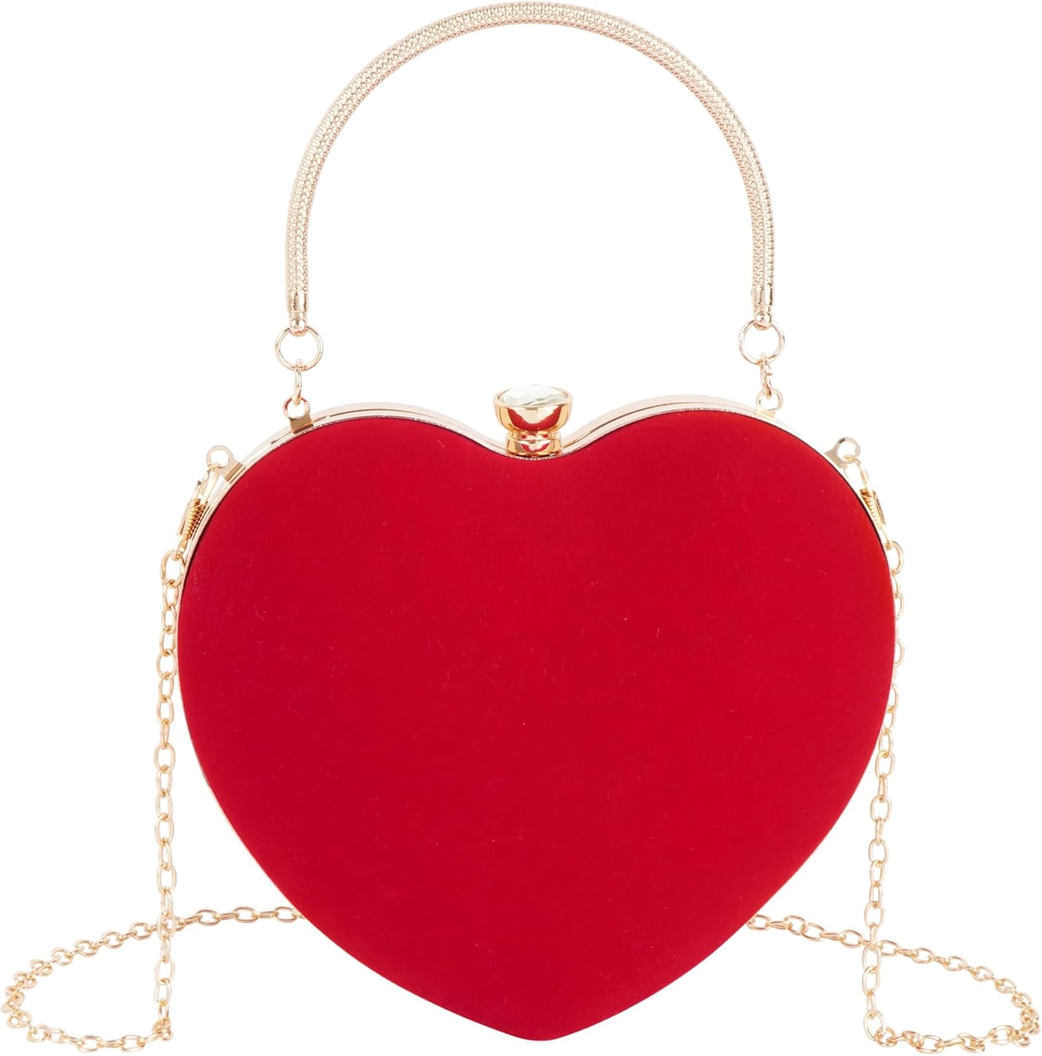 Rhinestone Heart Shaped Handbag