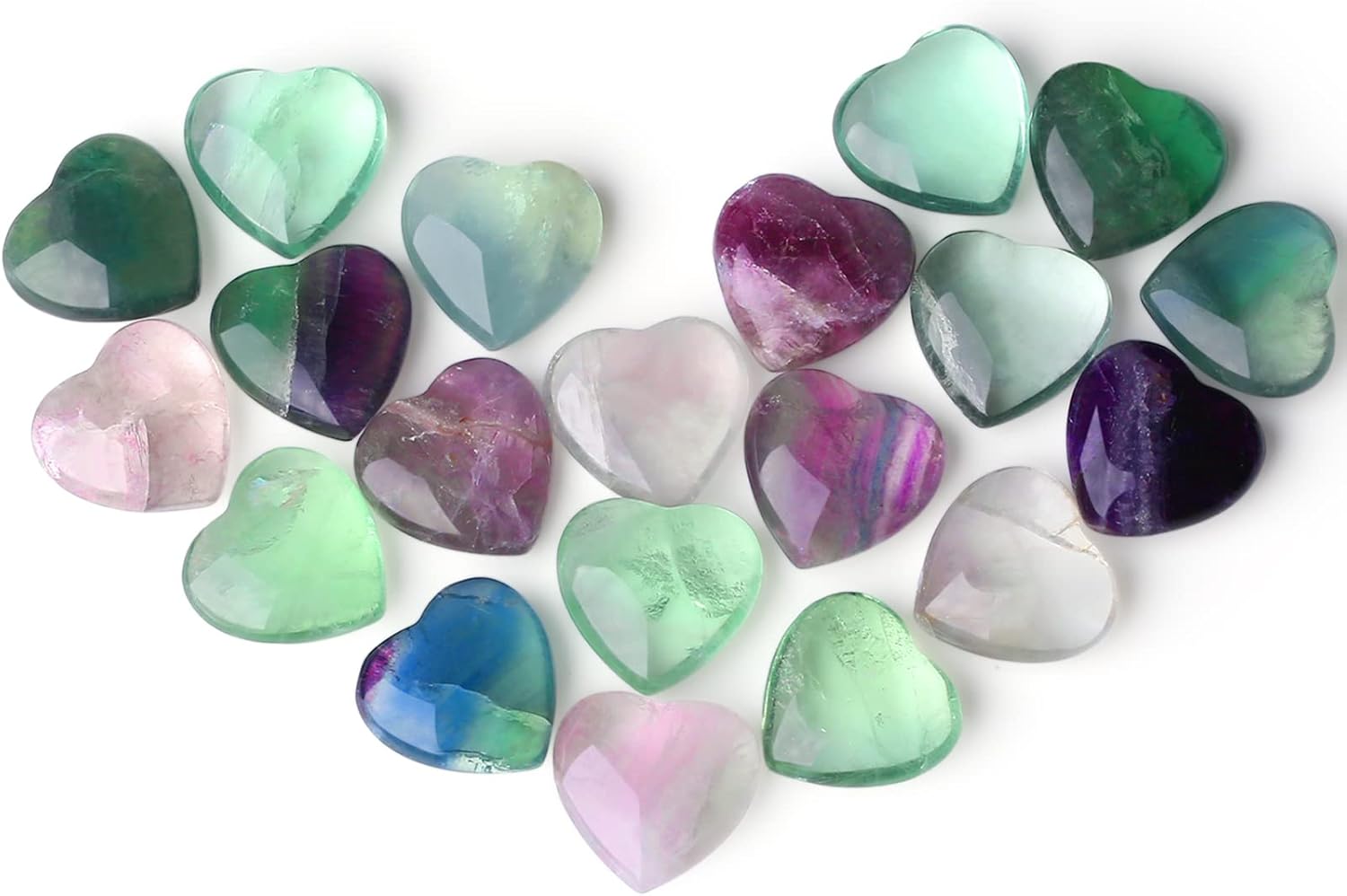 10 Piece Heart Crystal Set