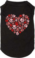Hearts Paw Print Dog Shirt
