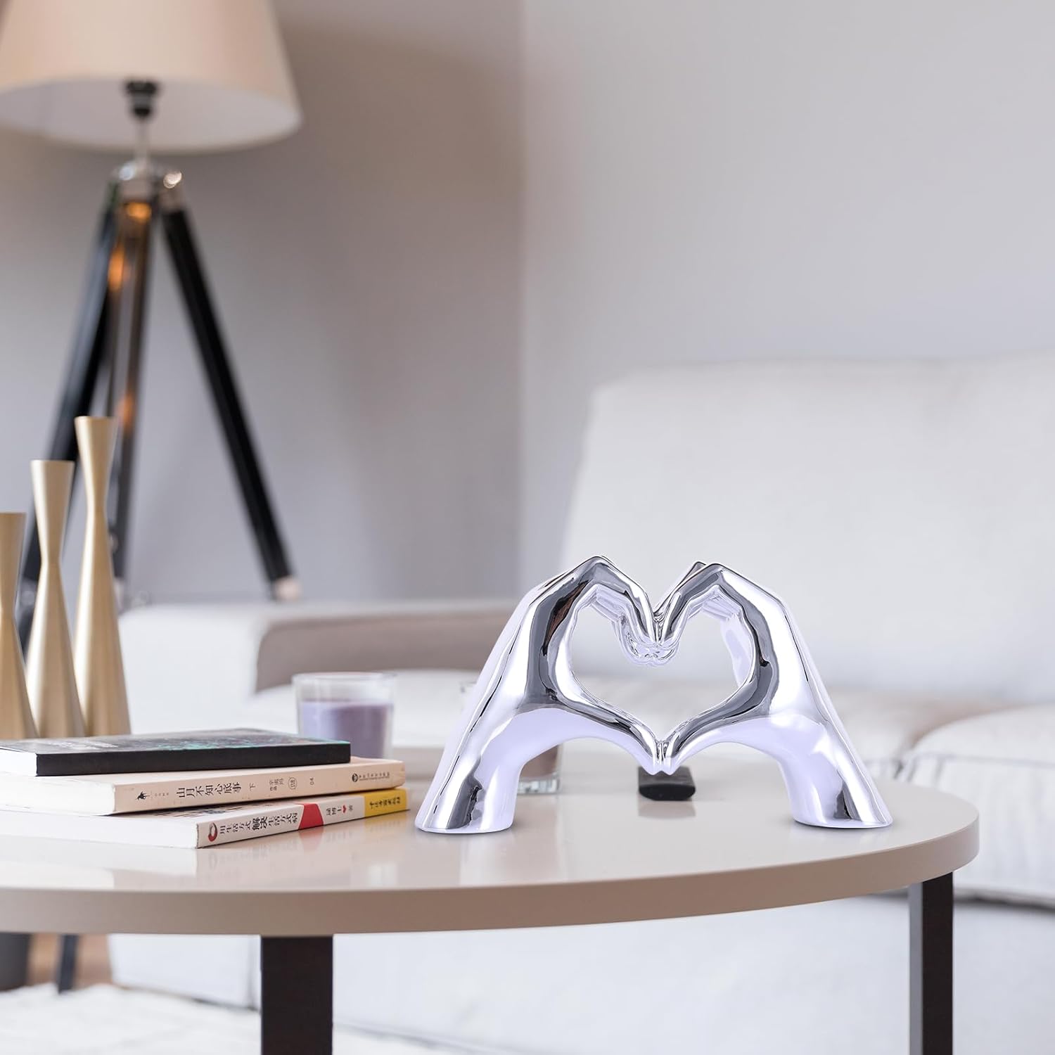 Heart Hands Sculpture