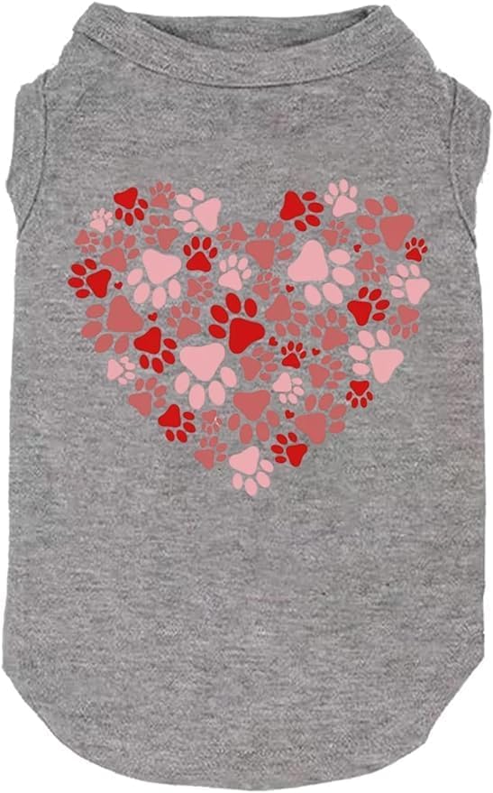 Hearts Paw Print Dog Shirt