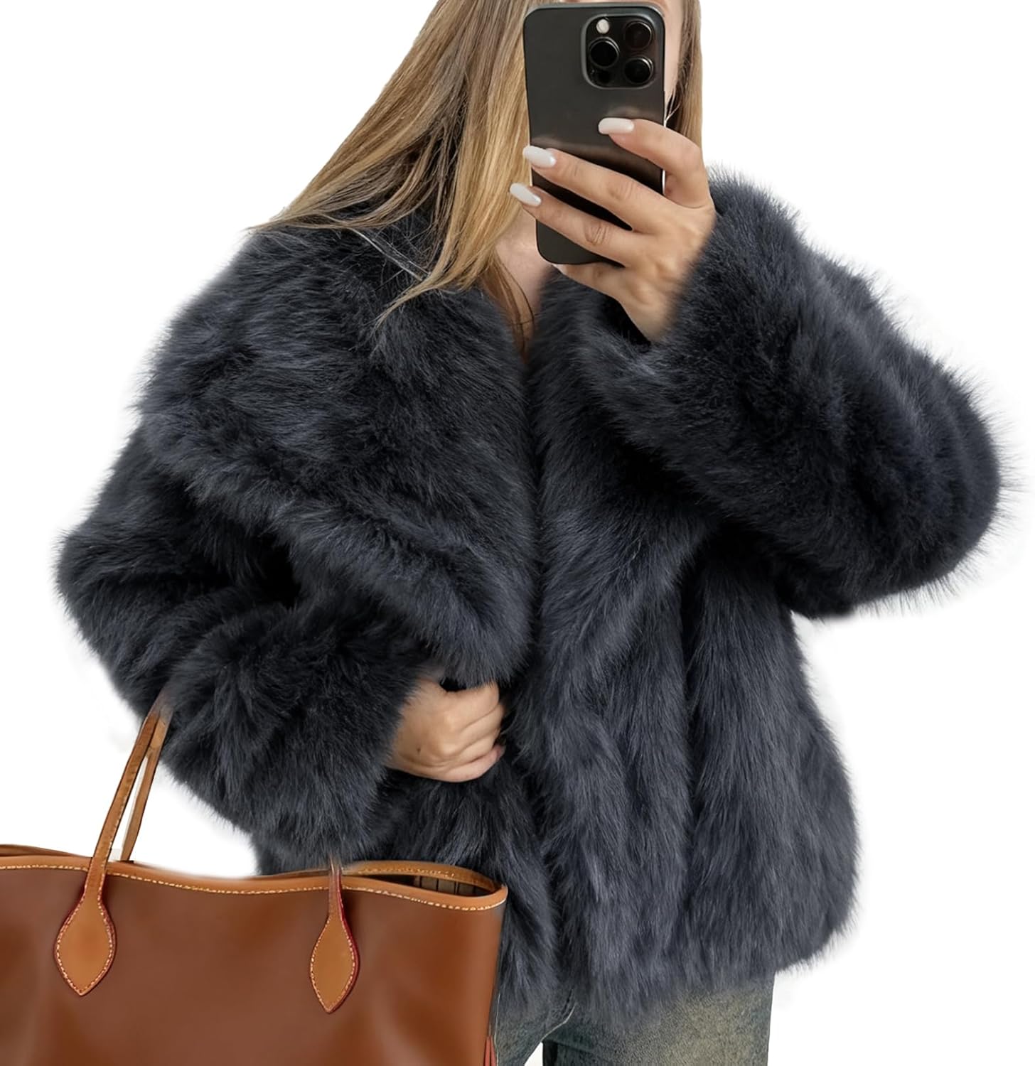 Fluffy Faux Fur Coat