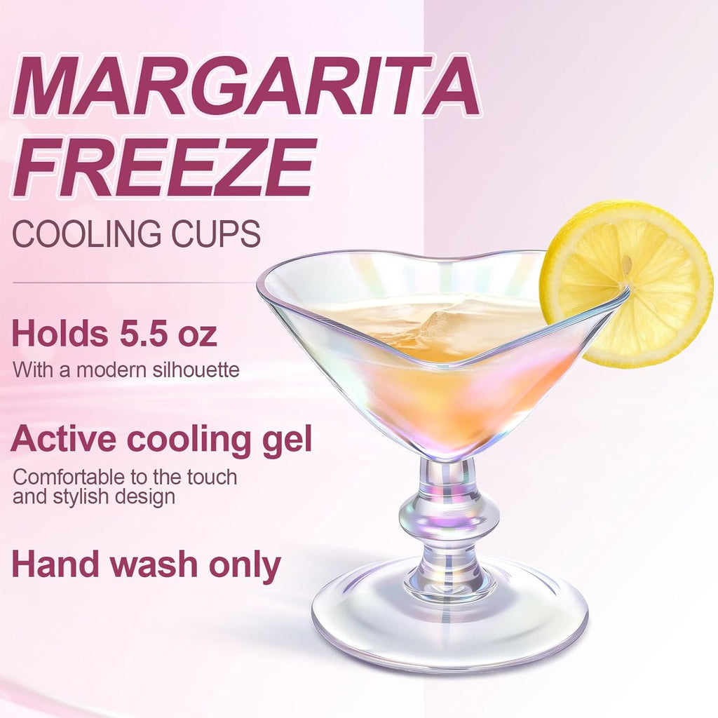 Iridescent Heart Cocktail Glasses