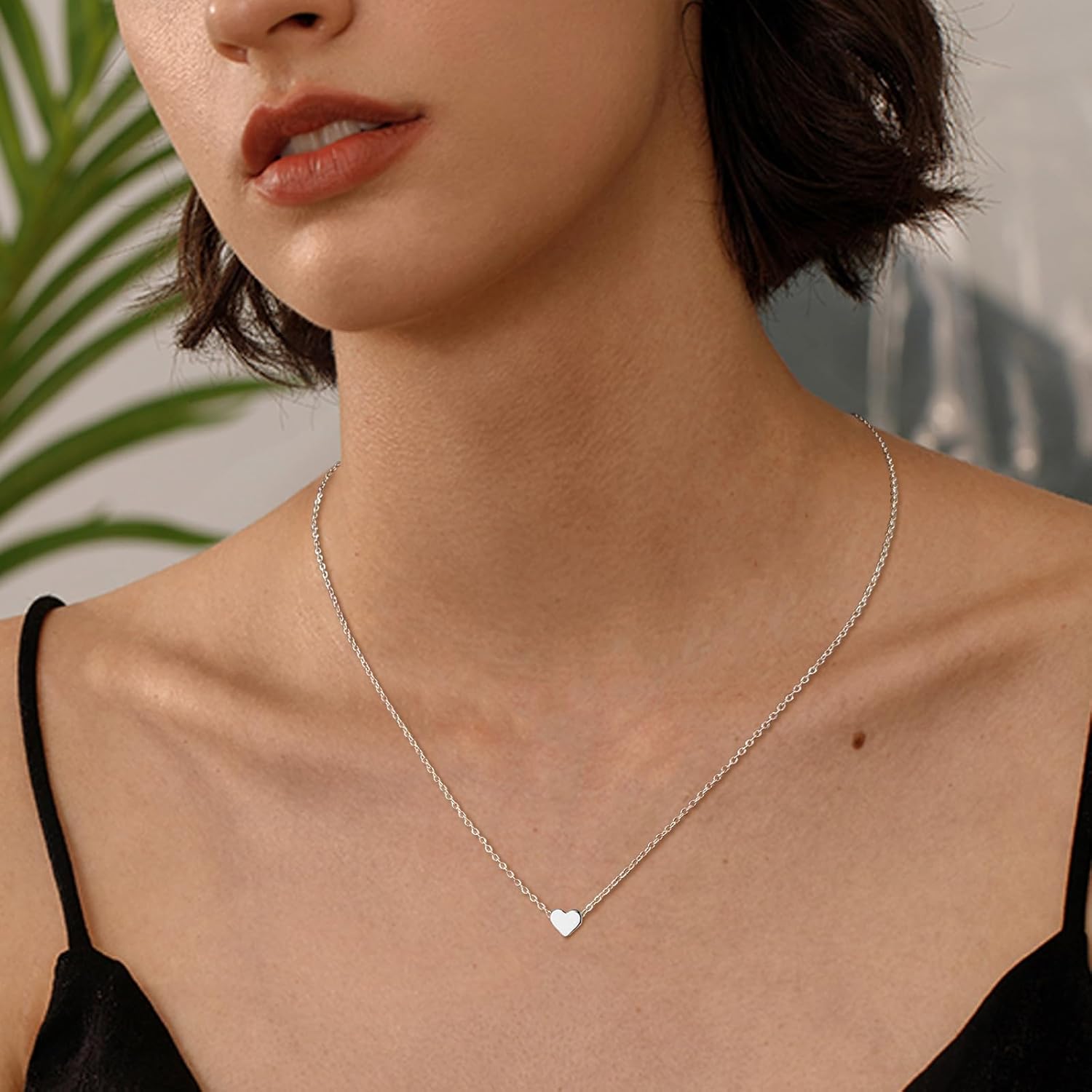 Dainty Heart Necklace for Women Gold/Silver Plated
