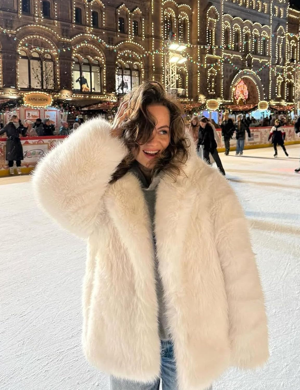 Fluffy Faux Fur Coat