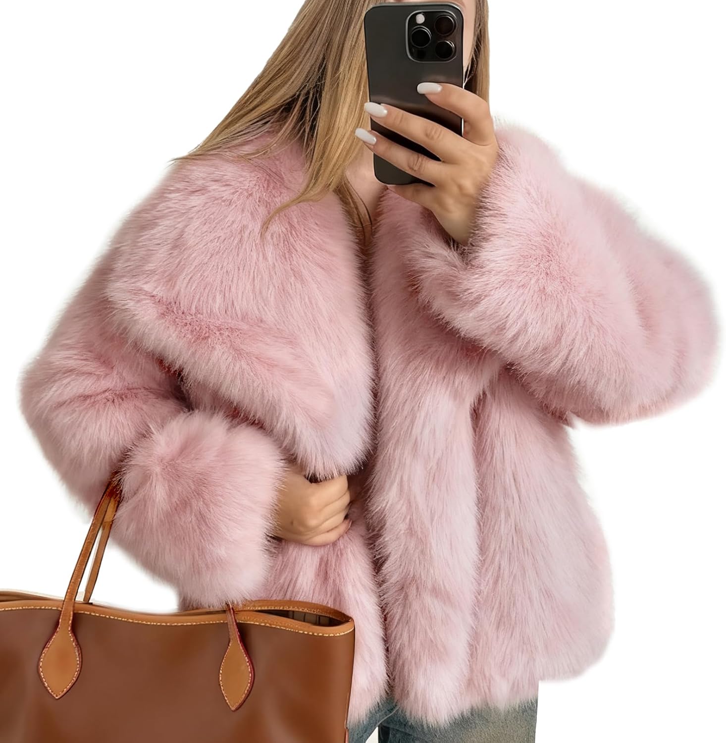 Fluffy Faux Fur Coat