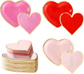 Valentine's Day Heart Plates and Napkins With Gold Rim