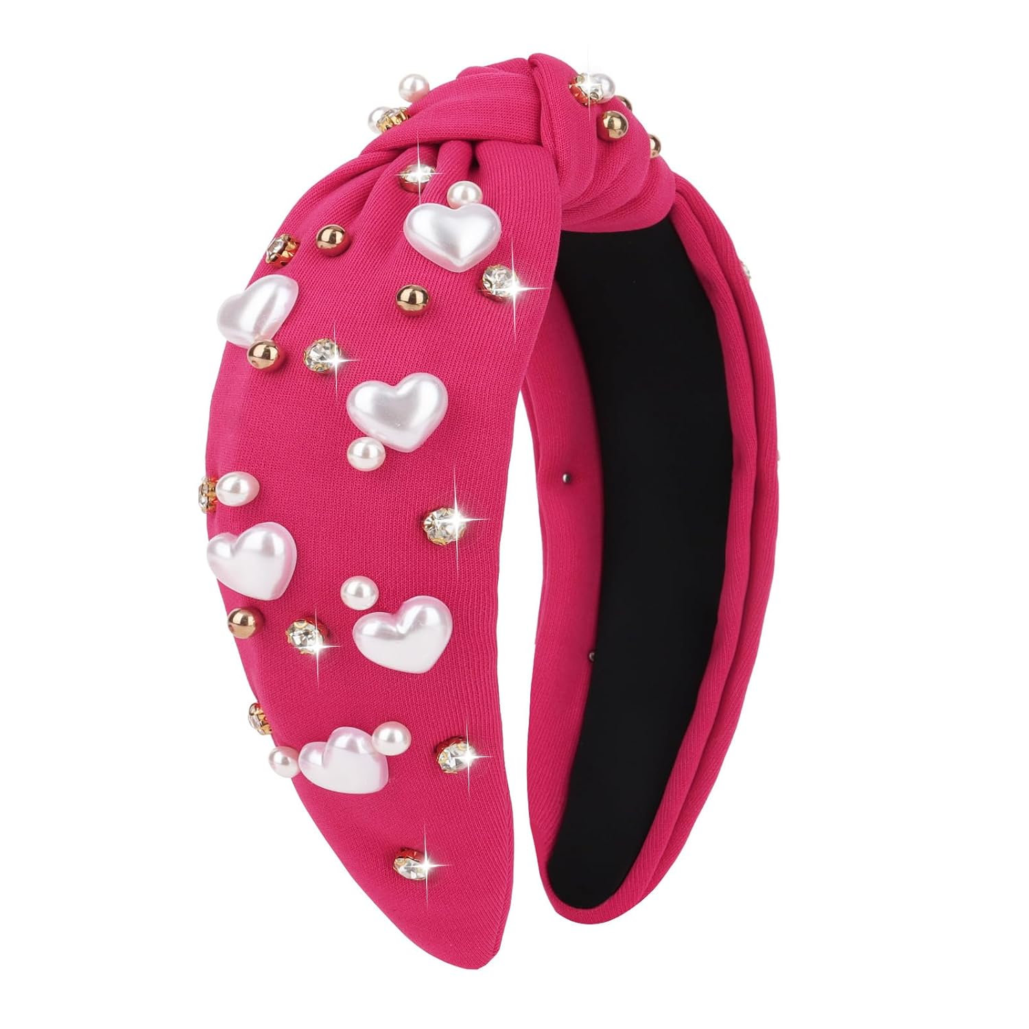 Valentine's Themed Knotted and Embellished Headband