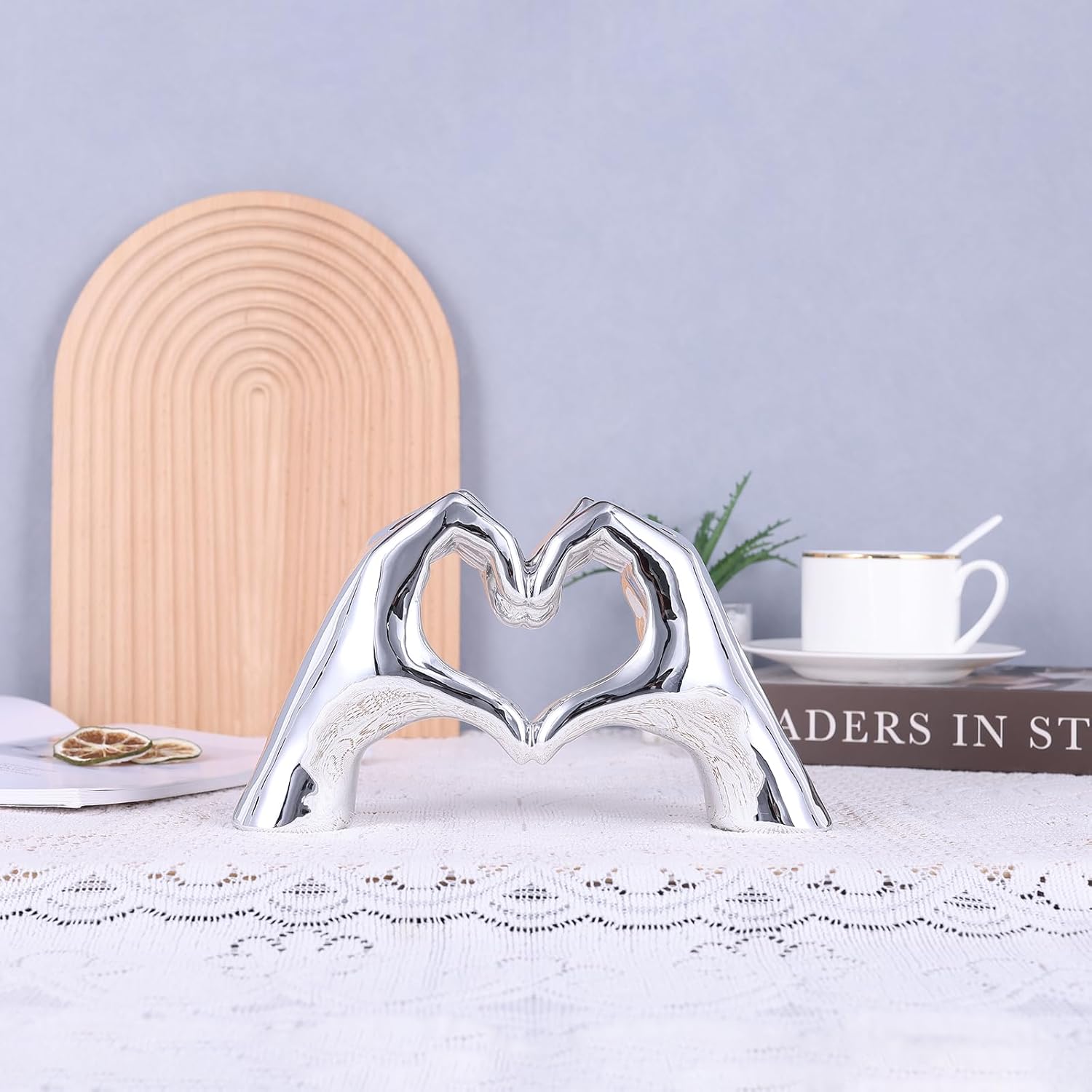 Heart Hands Sculpture