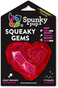 Squeaky Gems Heart Dog Toy