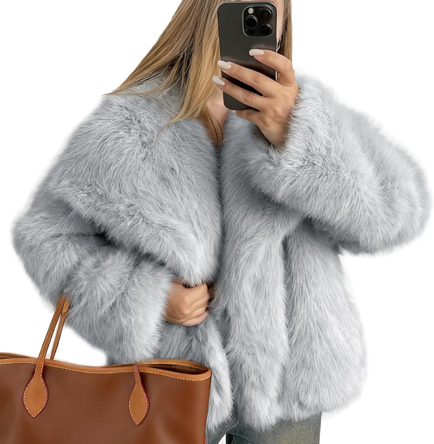 Fluffy Faux Fur Coat