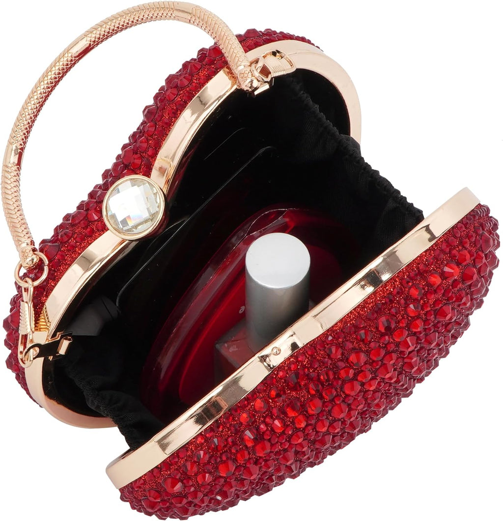 Rhinestone Heart Shaped Handbag