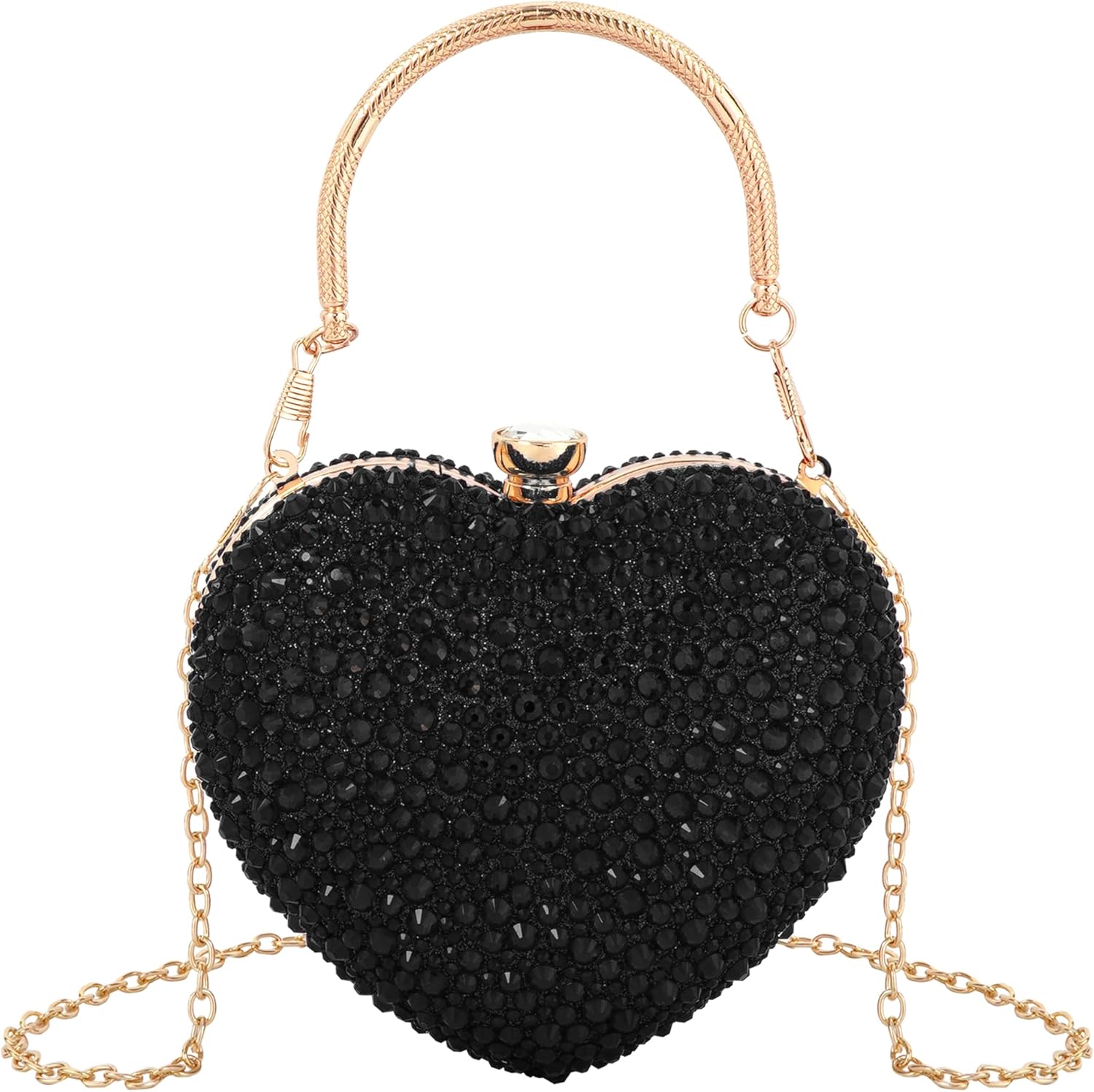 Rhinestone Heart Shaped Handbag