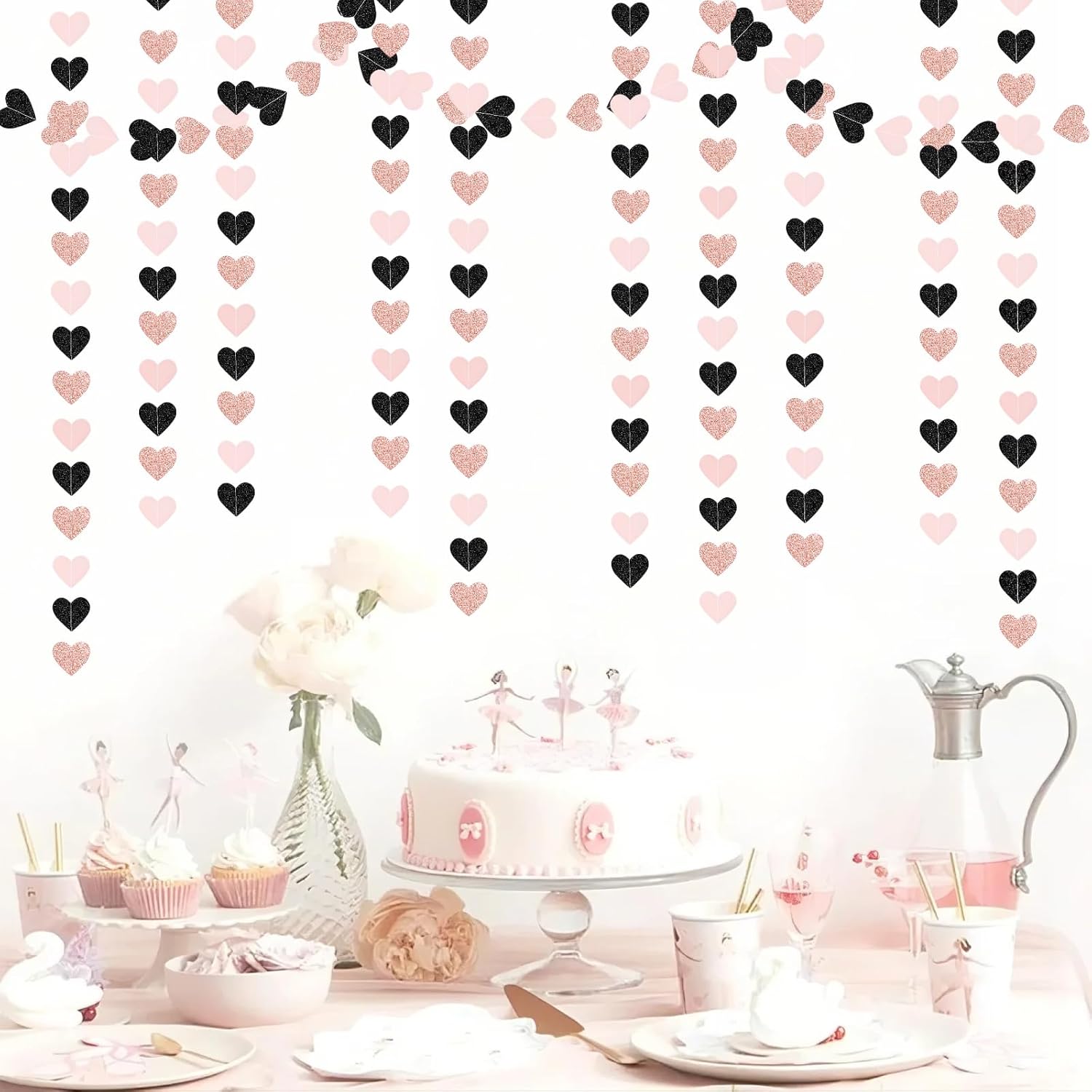 Glitter Heart Hanging Party Decorations 