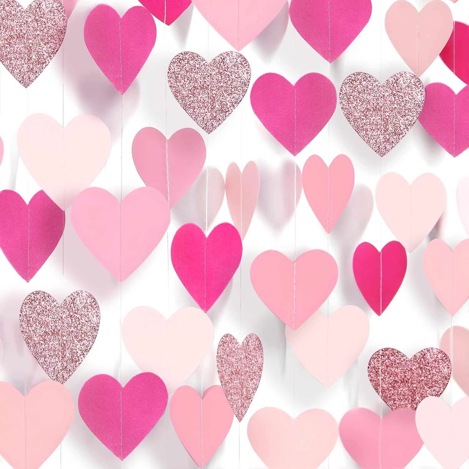 Glitter Heart Hanging Party Decorations 