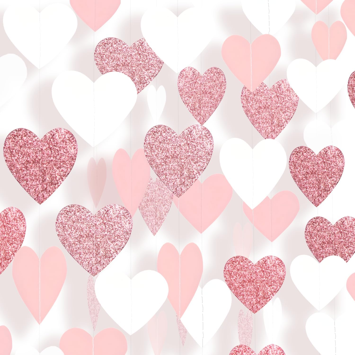 Glitter Heart Hanging Party Decorations 