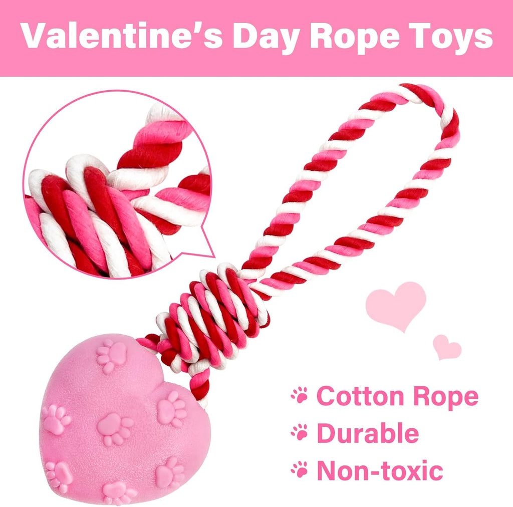 Valentine's Day 2 Pack Rope Toys for Dog