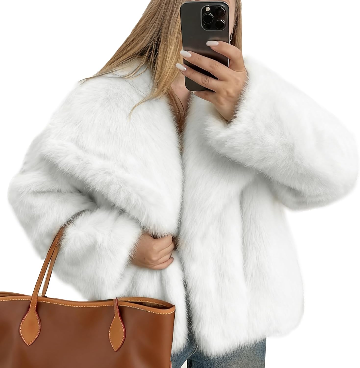Fluffy Faux Fur Coat