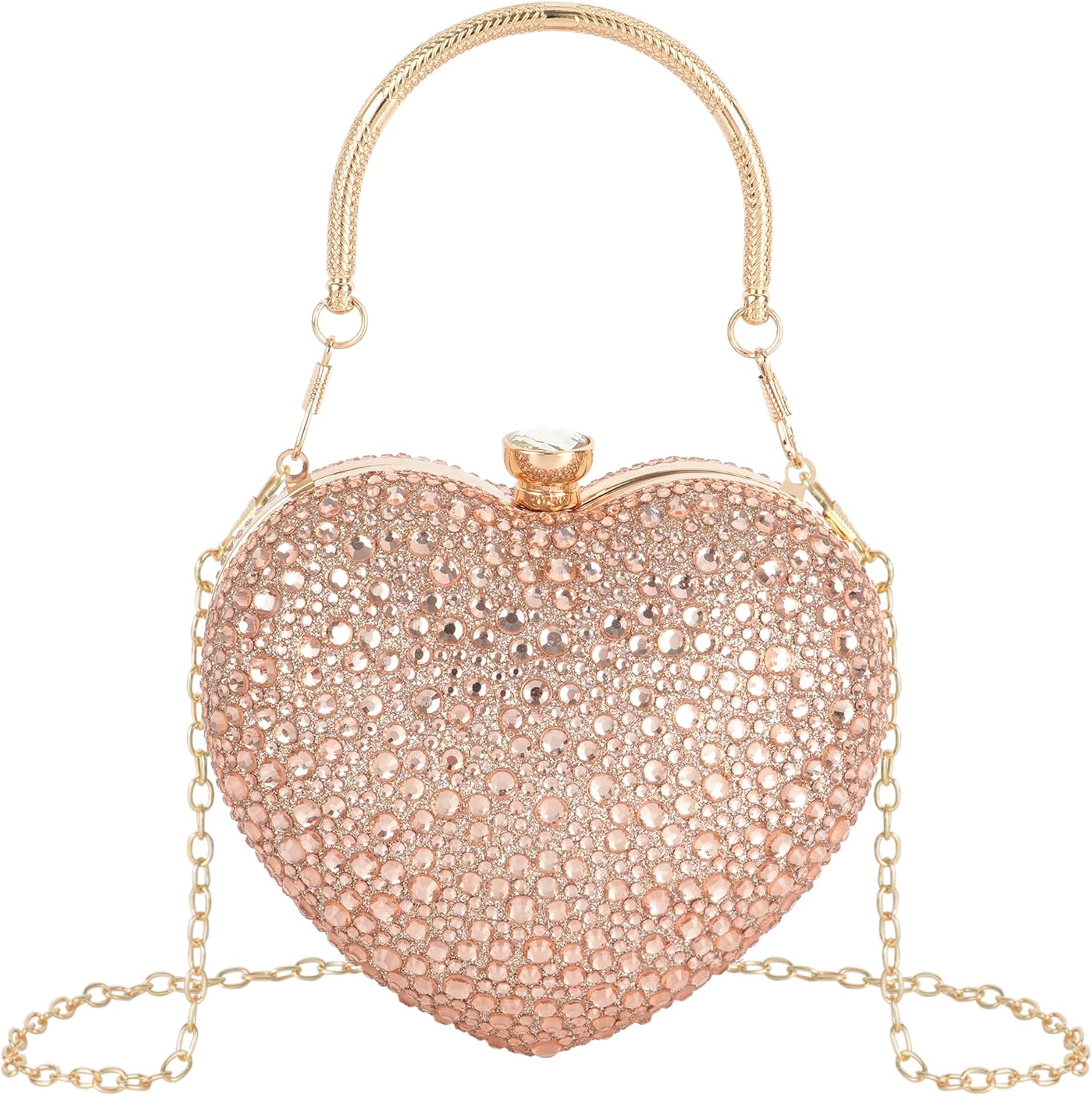 Rhinestone Heart Shaped Handbag