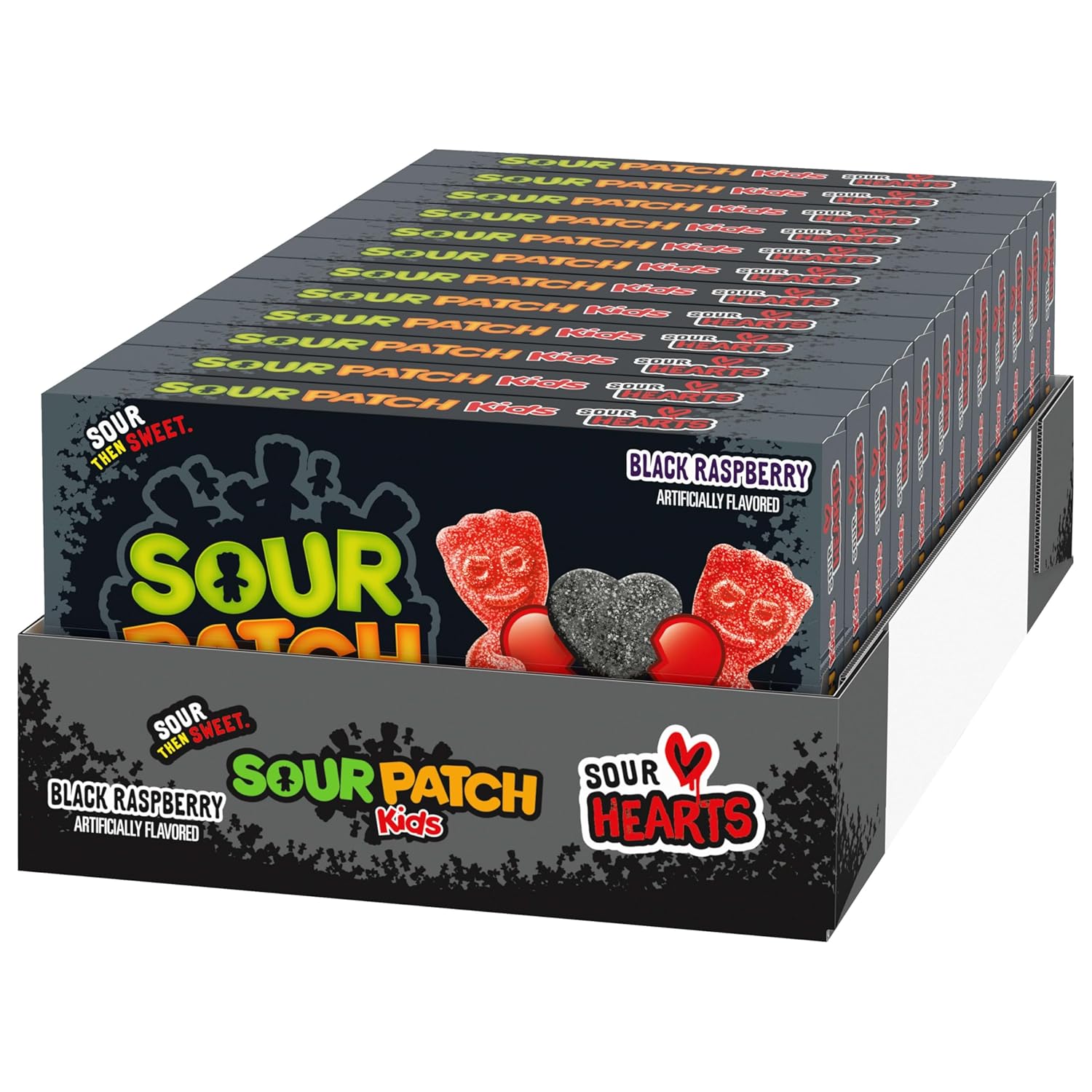 Sour Hearts Black Raspberry Soft & Chewy Valentine's Day Candy