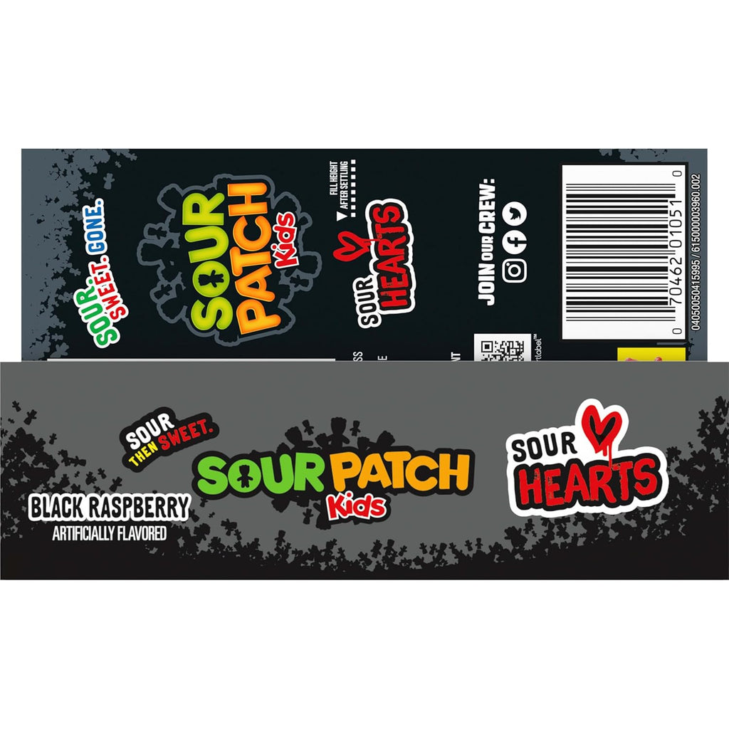 Sour Hearts Black Raspberry Soft & Chewy Valentine's Day Candy