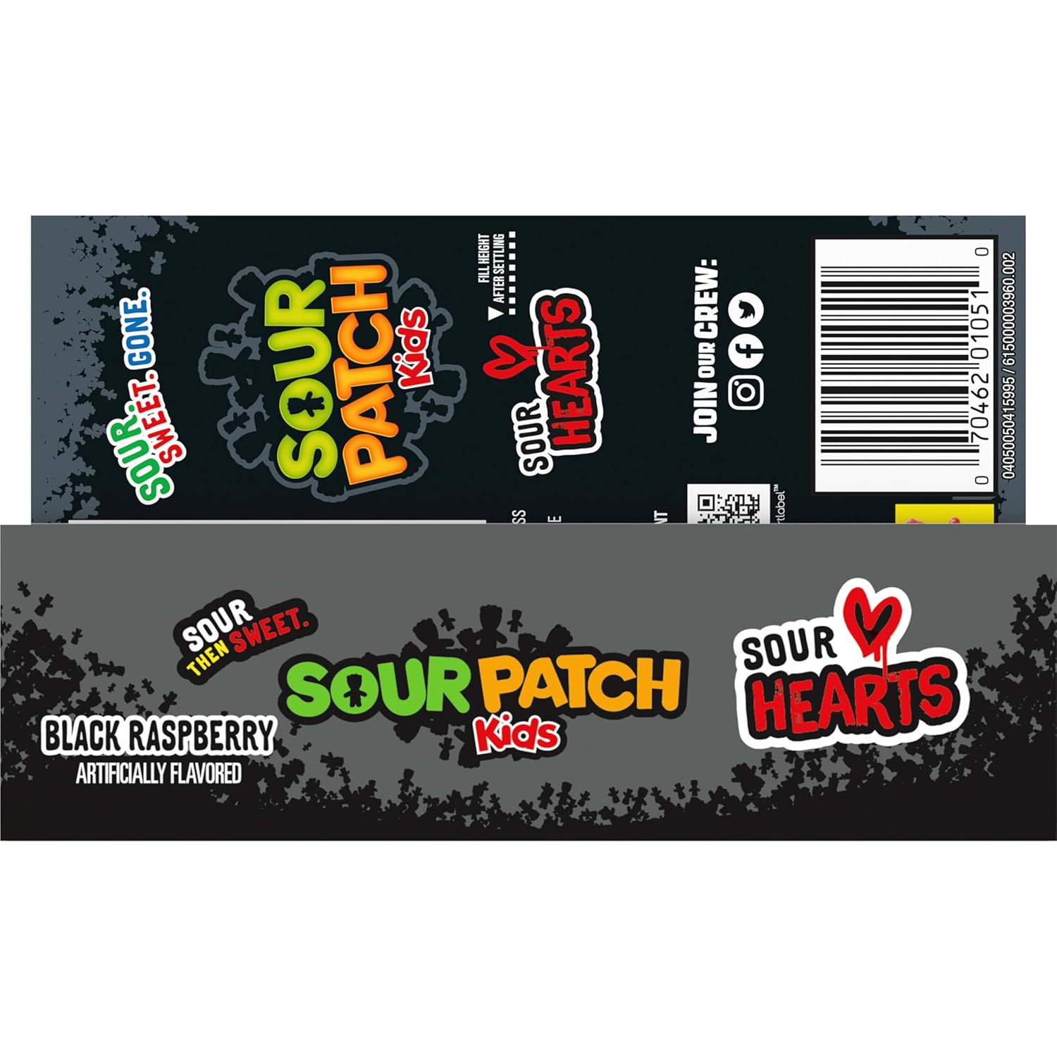 Sour Hearts Black Raspberry Soft & Chewy Valentine's Day Candy