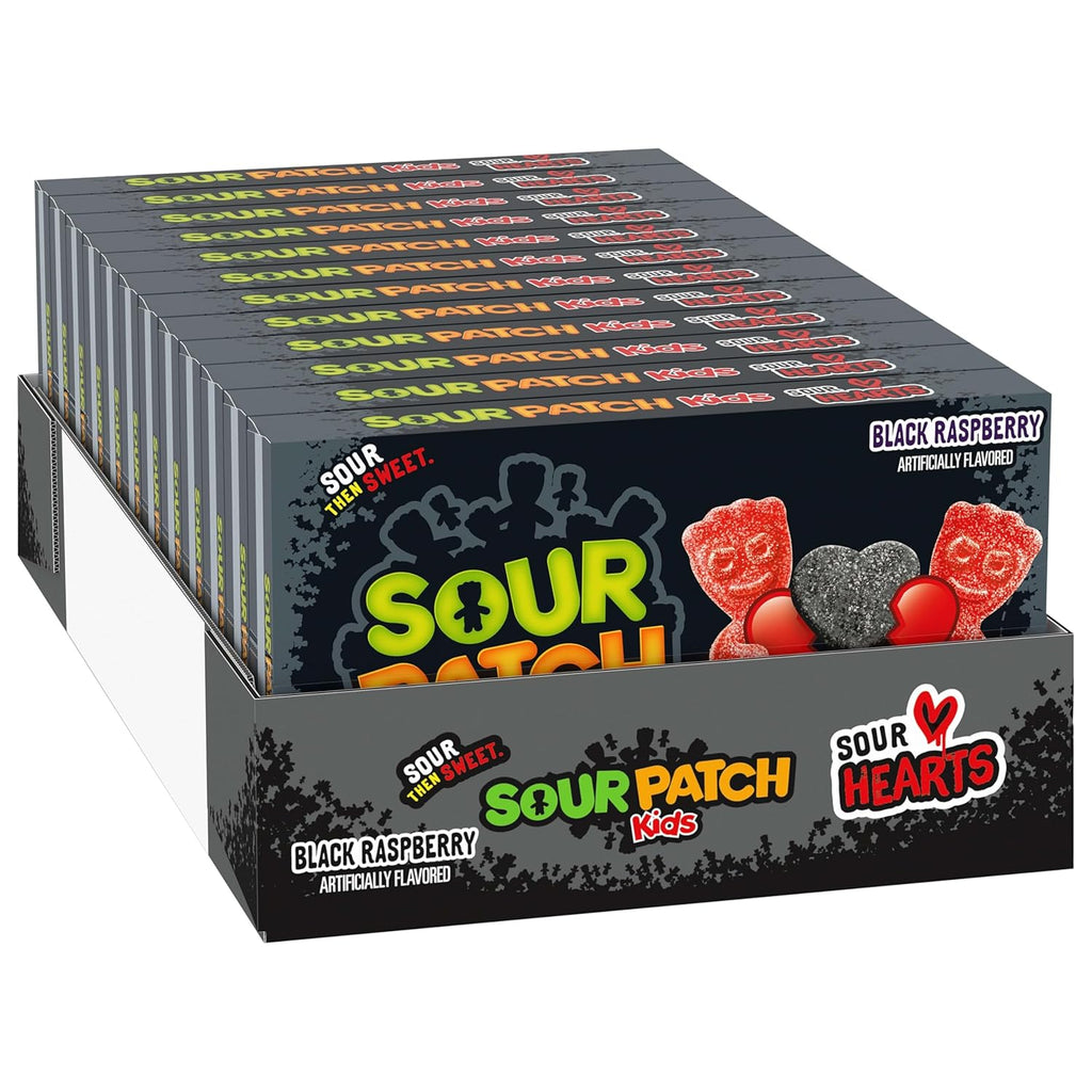 Sour Hearts Black Raspberry Soft & Chewy Valentine's Day Candy