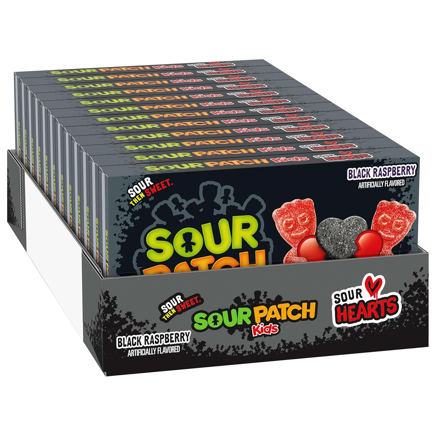 Sour Hearts Black Raspberry Soft & Chewy Valentine's Day Candy