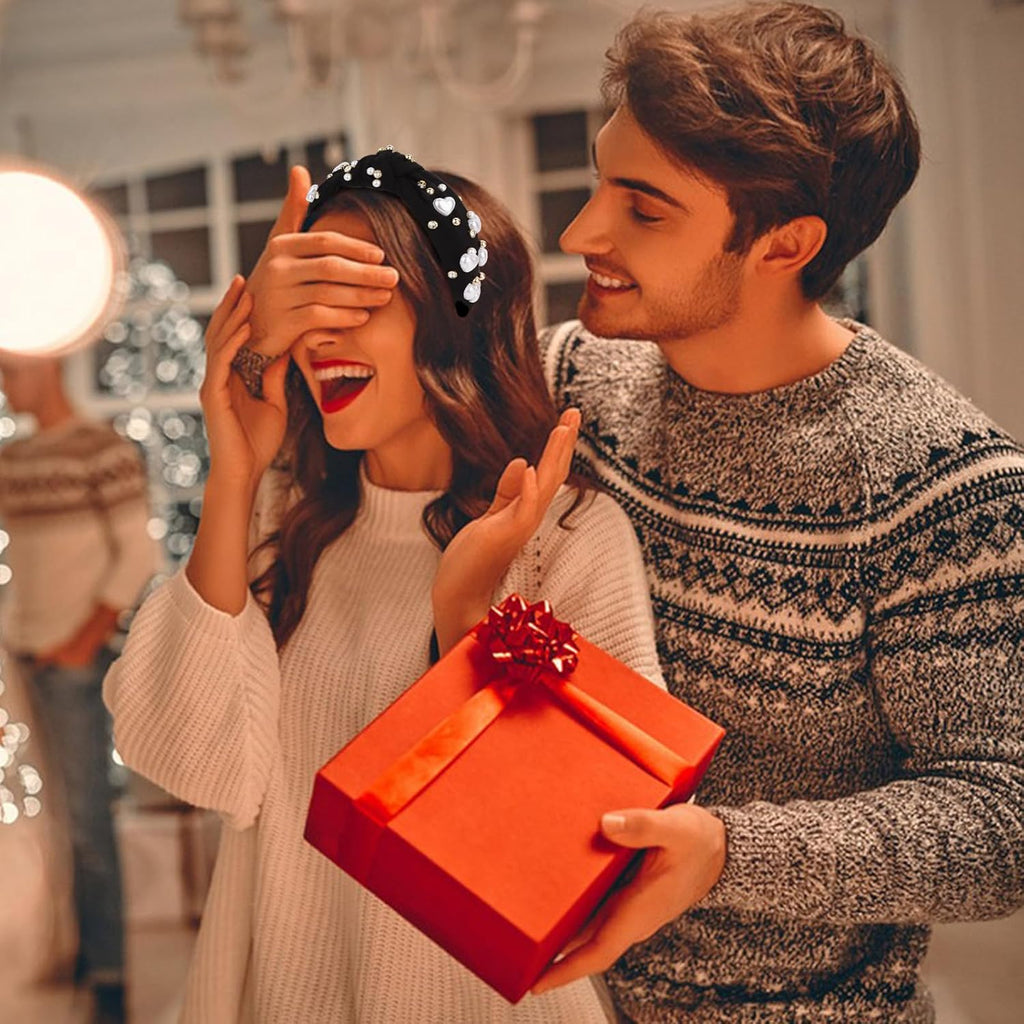 Valentine's Themed Knotted and Embellished Headband
