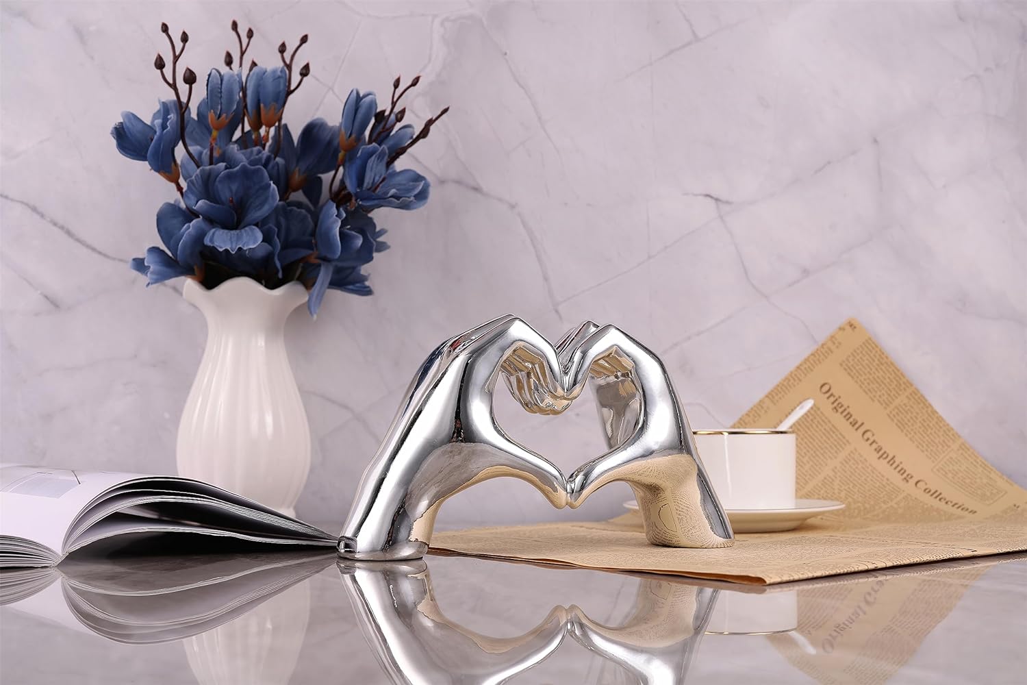 Heart Hands Sculpture