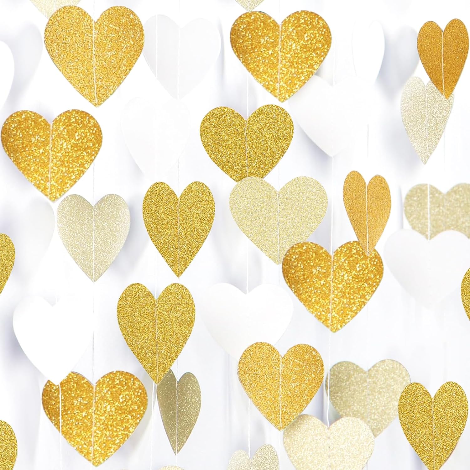 Glitter Heart Hanging Party Decorations 