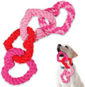Interlocking Heart Shaped Rope Dog Chew Toy
