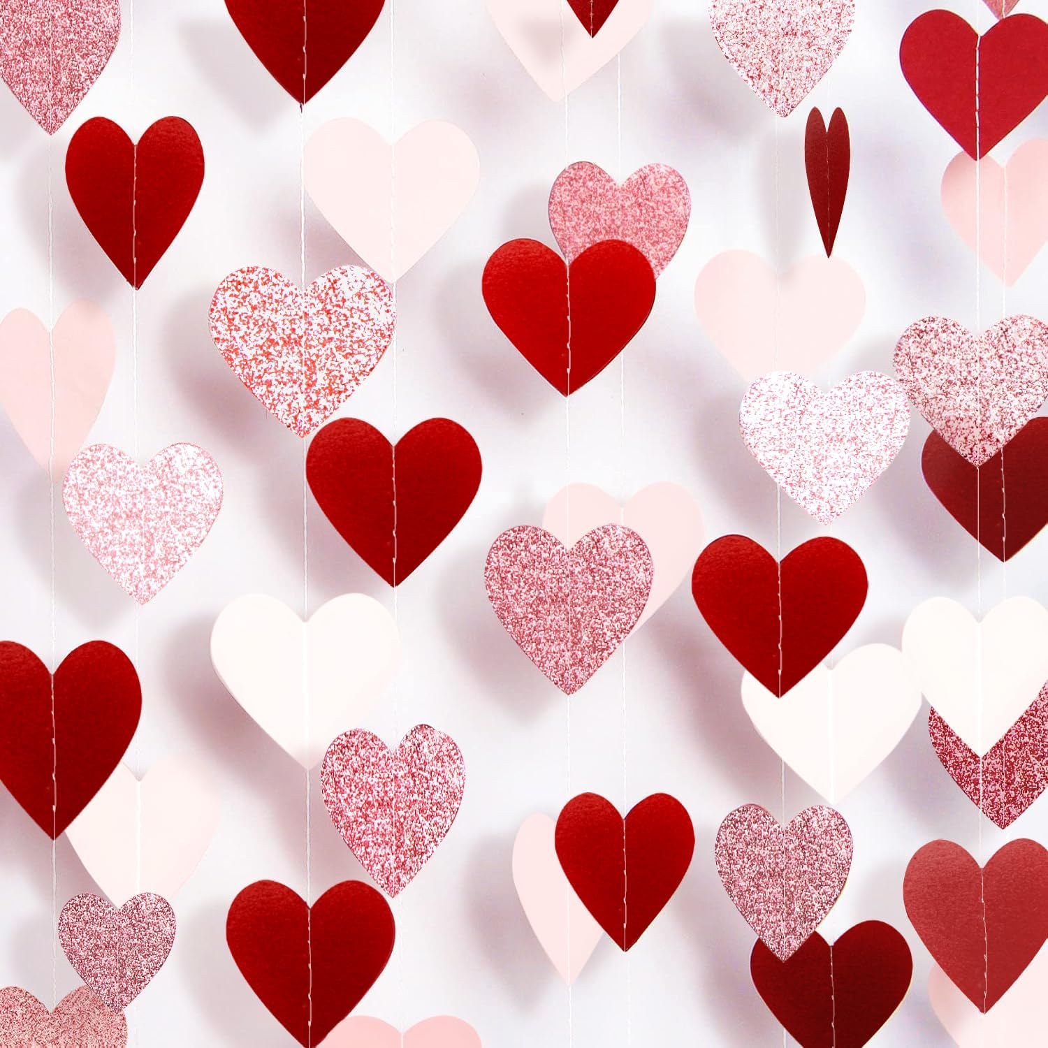 Glitter Heart Hanging Party Decorations 