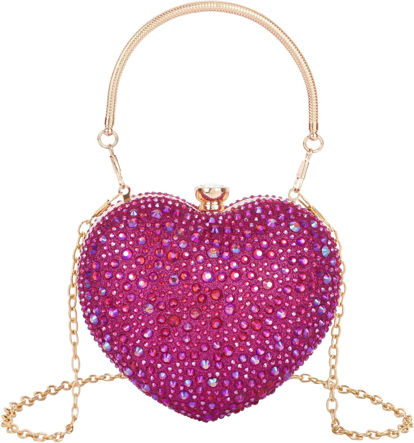 Rhinestone Heart Shaped Handbag