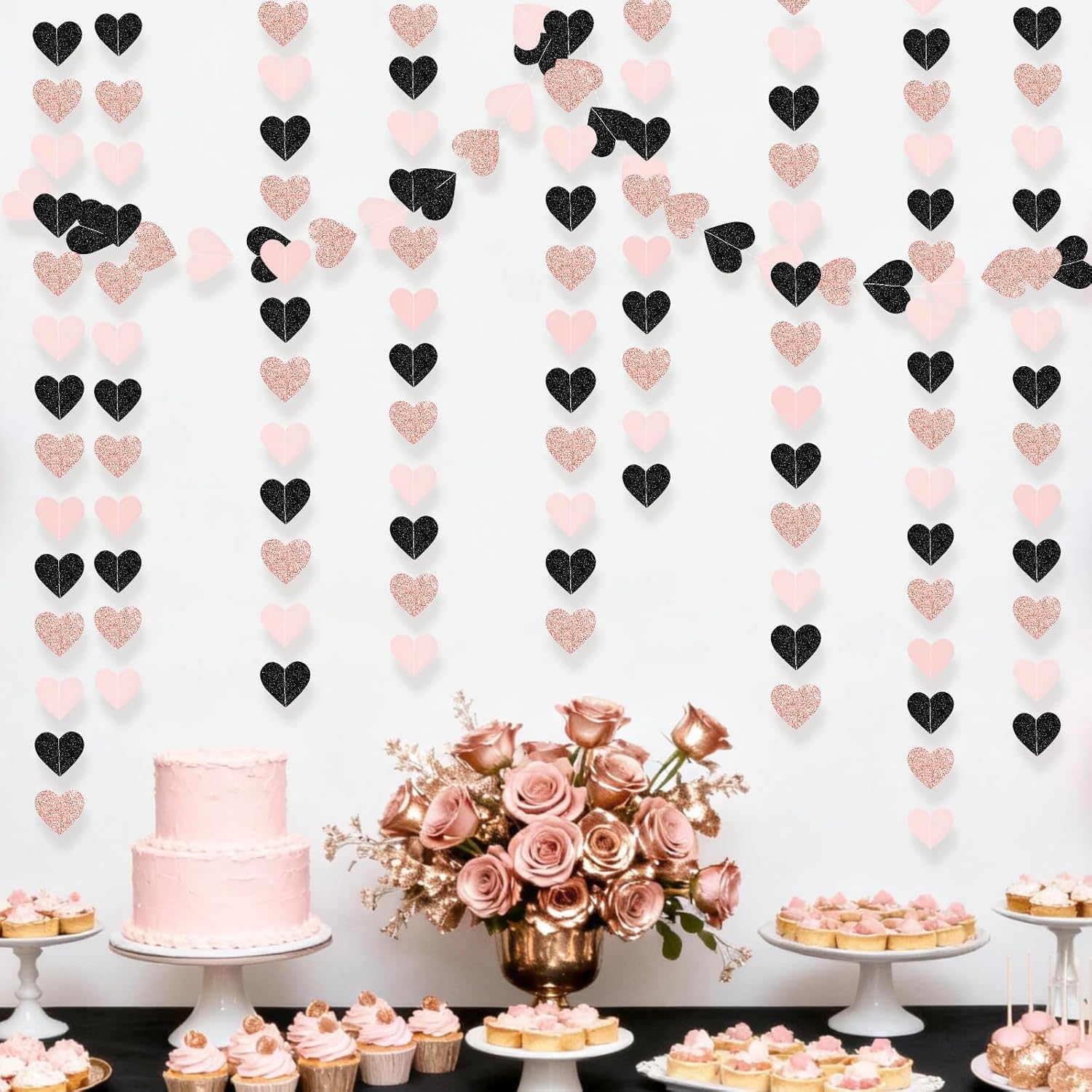 Glitter Heart Hanging Party Decorations 