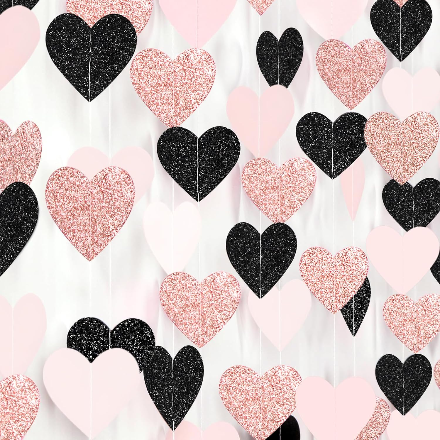 Glitter Heart Hanging Party Decorations 