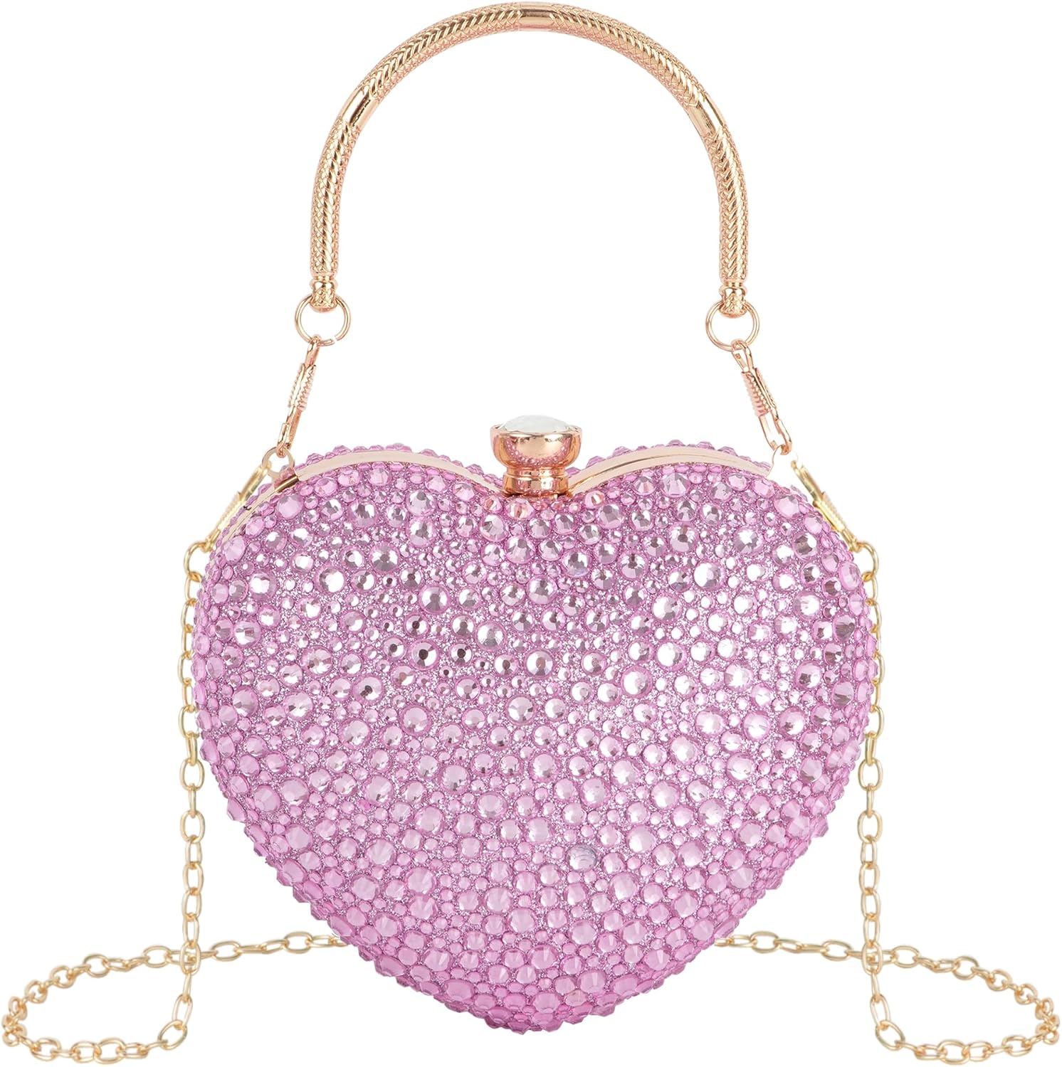 Rhinestone Heart Shaped Handbag