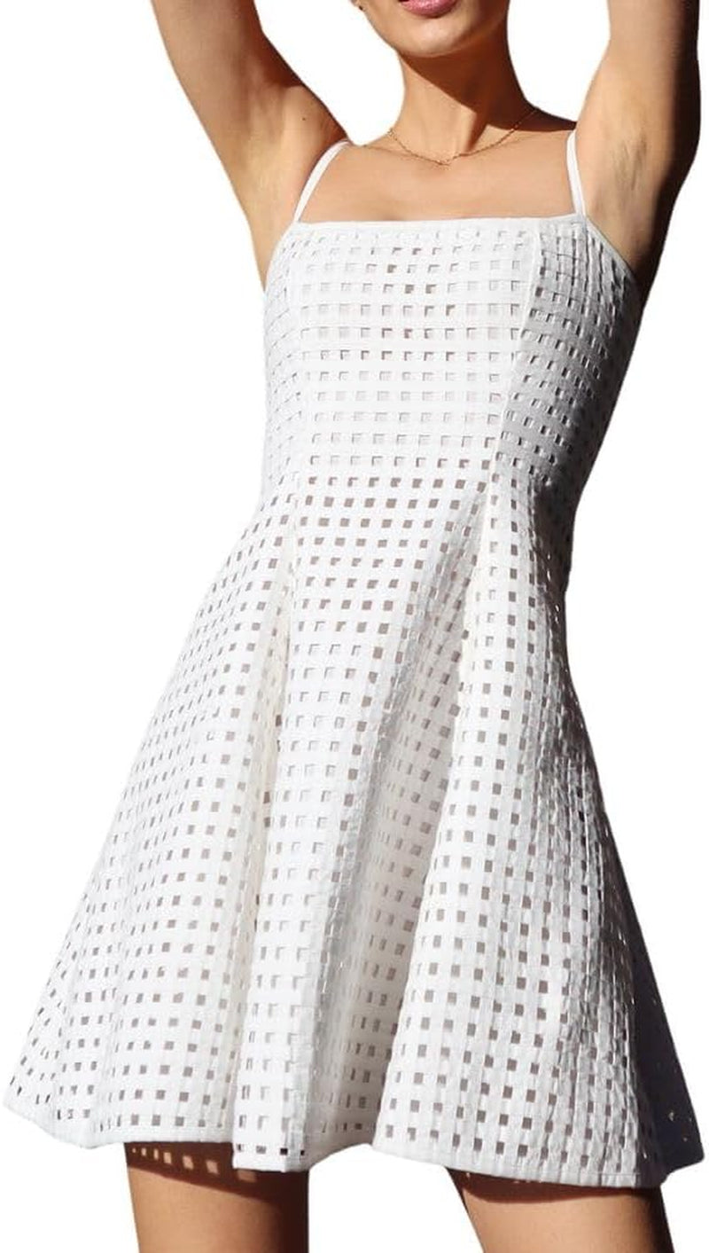 White Birdcage Mini Dress